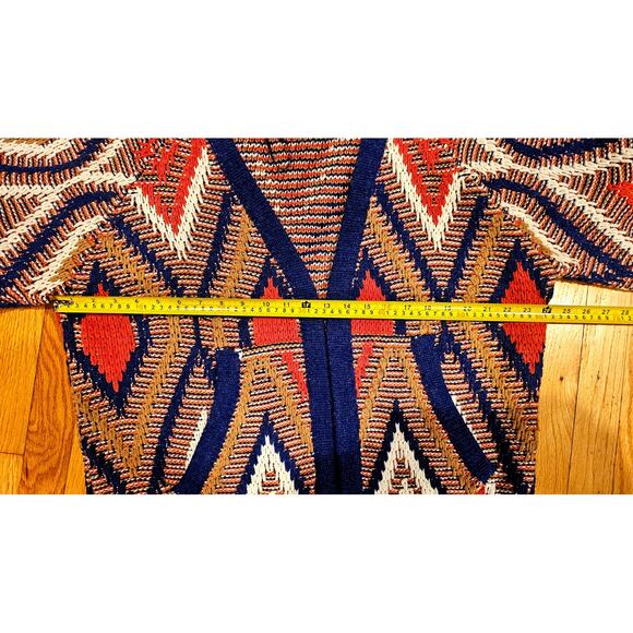 Ju Ju S'amuse! Deluxe Open Cardigan Gorgeous Knit Aztec Oversized Sweater, Sz XL - Picture 7 of 10